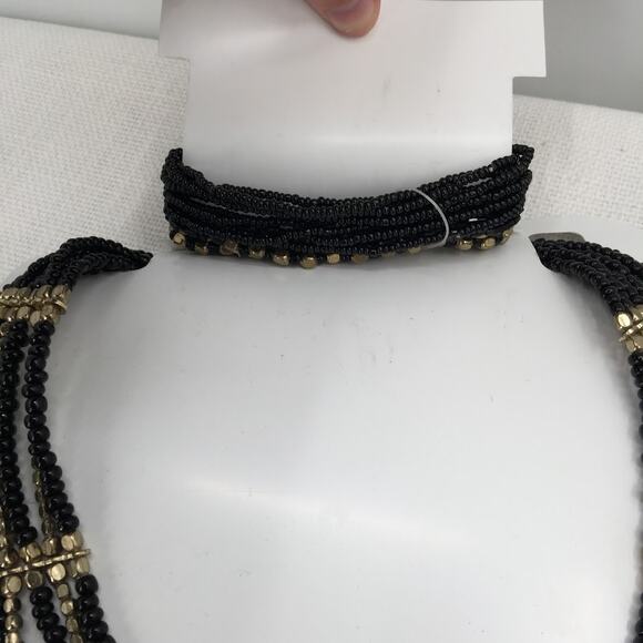 Skyline Collection Step into Style Black & Gold Beaded Necklace & Bracelet - Picture 5 of 7